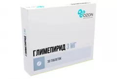 Глимепирид 3 мг таблетки N30