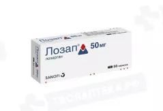 Лозап  50 мг таблетки покрытые пленочной оболочкой N30