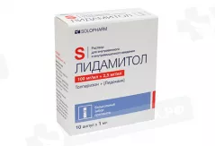Лидамитол 100мг/мл+2,5мг/мл раствор для внутримышечного введения 1 мл N10
