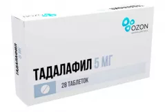 Тадалафил 5 мг таблетки покрытые пленочной оболочкой N28