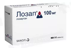 Лозап 100 мг таблетки покрытые пленочной оболочкой N90