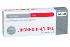 Лизиноприл-OBL 10 мг таблетки N30
