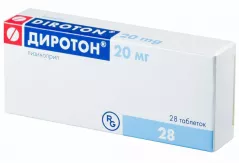 Диротон 20 мг таблетки N28