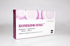 Комбифлокс 500мг+200мг таблетки покрытые пленочной оболочкой N10