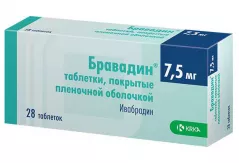 Бравадин 7,5мг таблетки покрытые пленочной оболочкой N28