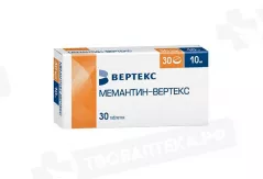Мемантин-Вертекс 10 мг таблетки покрытые пленочной оболочкой N30