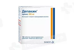 Депакин хроно 300 мг таблетки с пролонгированным высвобождением покрытые оболочкой N100