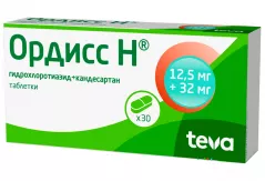 Ордисс Н 12,5мг+32мг таблетки N30