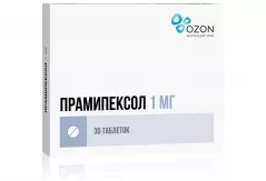 Прамипексол 1 мг таблетки N30