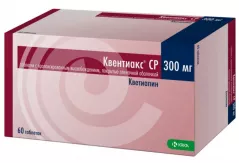 Квентиакс СР 300 мг таблетки покрытые пленочной оболочкой пролонгированного действия N60