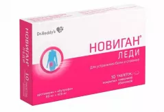Новиган Леди 80мг+400мг таблетки покрытые пленочной оболочкой N10