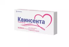 Квинсента 0,25/0,5мг доза раствор д/п/к введения 1,5мл шприц-ручки (в компл с иглами 6шт)