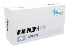 Ивабрадин 5 мг таблетки покрытые пленочной оболочкой N56