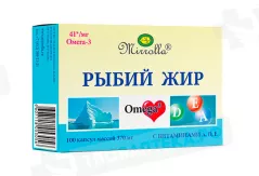 Рыбий жир с витамином А.Д.Е капсулы N100 БАД/Миролла