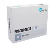 Бисопролол 10мг таблетки покрытые плёночной оболочкой N90