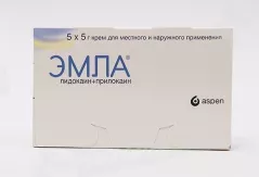 Эмла 5% крем для местного и для наружного применения применения 5 г N5