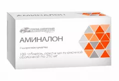 Аминалон 250 мг таблетки покрытые пленочной оболочкой N100
