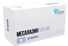 Месалазин 500 мг таблетки кишечнорастворимые покрытые оболочкой N50