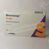 Монтелар 5 мг таблетки жевательные N14