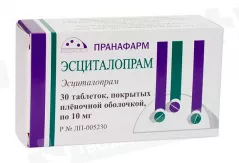 Эсциталопрам 10 мг таблетки покрытые пленочной оболочкой N30