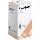 Кордафлекс 10 мг таблетки покрытые пленочной оболочкой N100