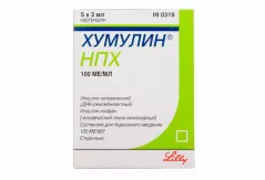Хумулин НПХ 100 МЕ/мл картриджи 3мл N5