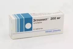 Эглонил 200 мг таблетки N12