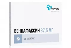 Венлафаксин 37,5мг таблетки N30