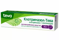 Клотримазол Тева 1% крем для наружного применения 30 г