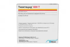 Тиоктацид 600 Т 600мг/24мл раствор для внутривенноговведения ампулы N5