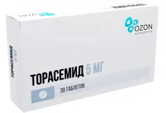 Торасемид 5 мг таблетки N30