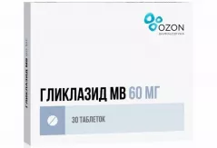 Гликлазид МВ 60 мг таблетки с пролонгированным высвобожением N30