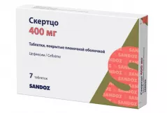Скертцо 400мг таблетки покрытые плёночной оболочкой N7
