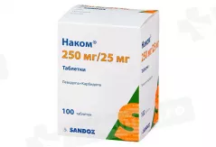 Наком 250мг+25мг таблетки N100