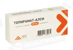 Топирамат 25 мг таблетки покрытые пленочной оболочкой N30