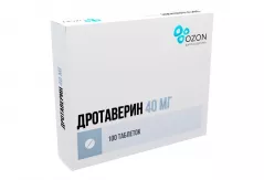 Дротаверин г/хл 40 мг таблетки N100