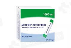 Депакин Хроносфера  1000 мг гранулы с пролонгированным высвобождением пакетики N30