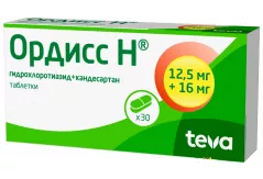 Ордисс Н 12,5мг+16мг таблетки N30