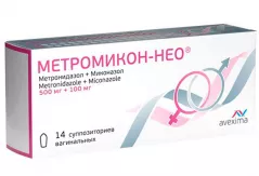 Метромикон-Нео 500мг+100мг суппозитории вагинальные N14