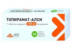 Топирамат 100 мг таблетки покрытые пленочной оболочкой N30