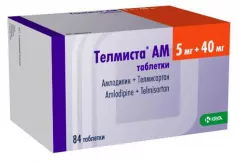 Телмиста АМ 5мг+40мг таблетки N84