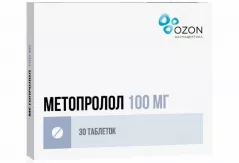 Метопролол 100 мг таблетки N30 Озон *