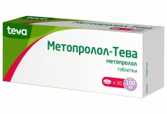 Метопролол-Тева 100 мг таблетки N30